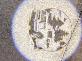 Door emblem projection lights