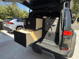 Low Cost - Improvised Drawer Options  for GX 550 cargo area.