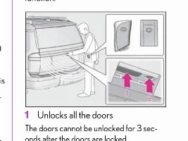Unlock doors using rear handles