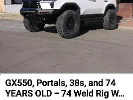 Largest Tire on GX 550