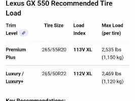 OEM tire load question