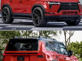 Red Lexus GX550 Photoshop Picture