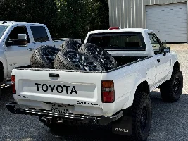 Temporary Tundra Platinum wheels with subtle A/T’s for a trip