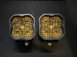Diode Dynamics SS3 Sport Yellow Ditch Lights + C2R Flush Mount