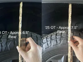 24 vs 25 OT OEM 1” Lift Details via reddit