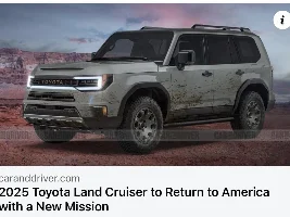 2024 Lexus GX 550 vs 2025 Toyota Land Cruiser?